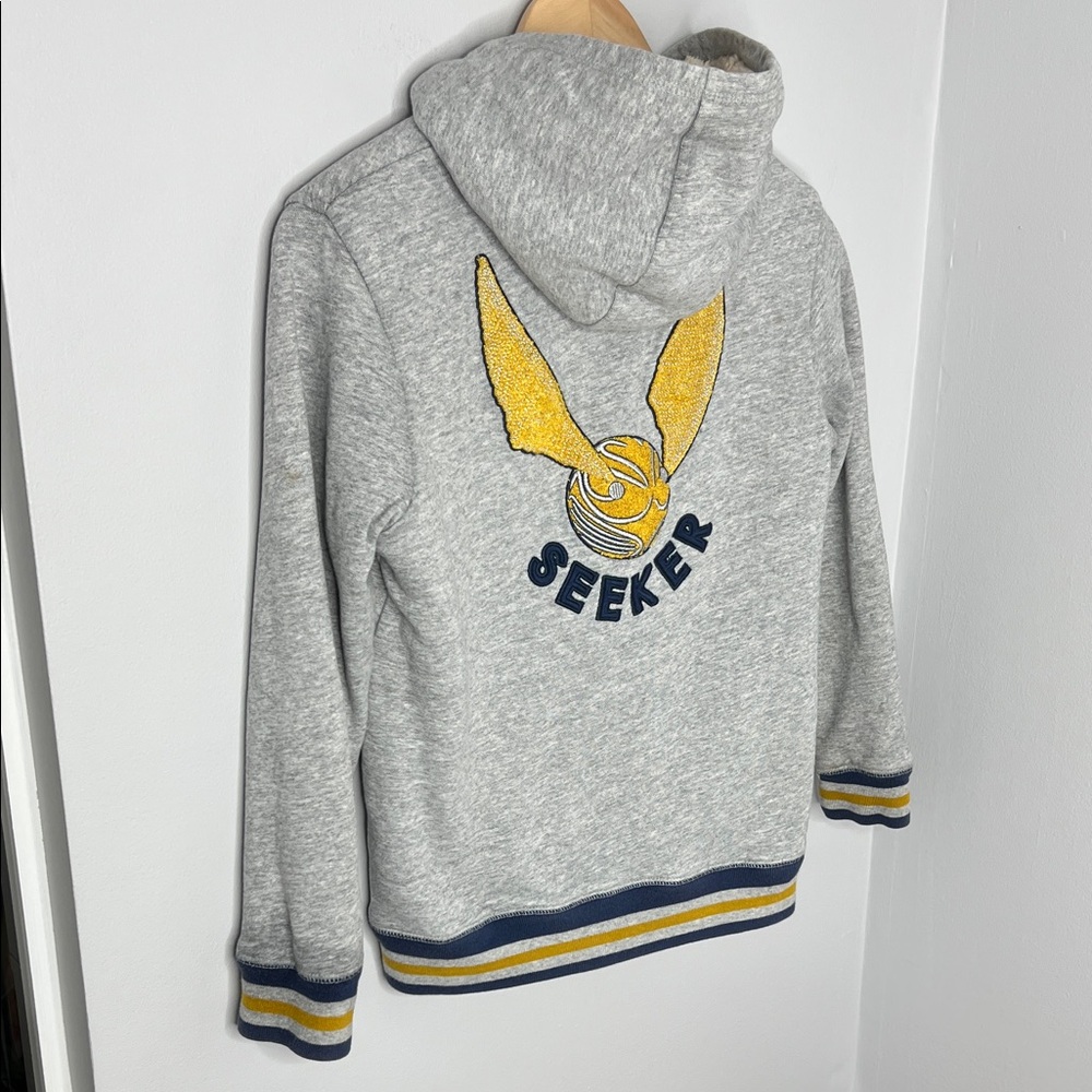 Mini Boden Harry Potter Seeker Zip Up Hoodie Sherpa Lined Kids size 9-10